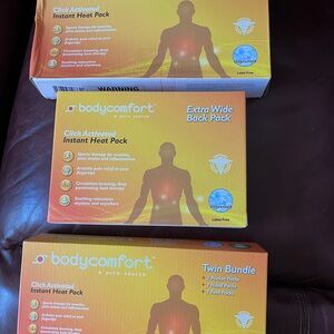 Bodycomfort Pure SourceClick Activated Instant Heat Packs Latex Free- Never Used